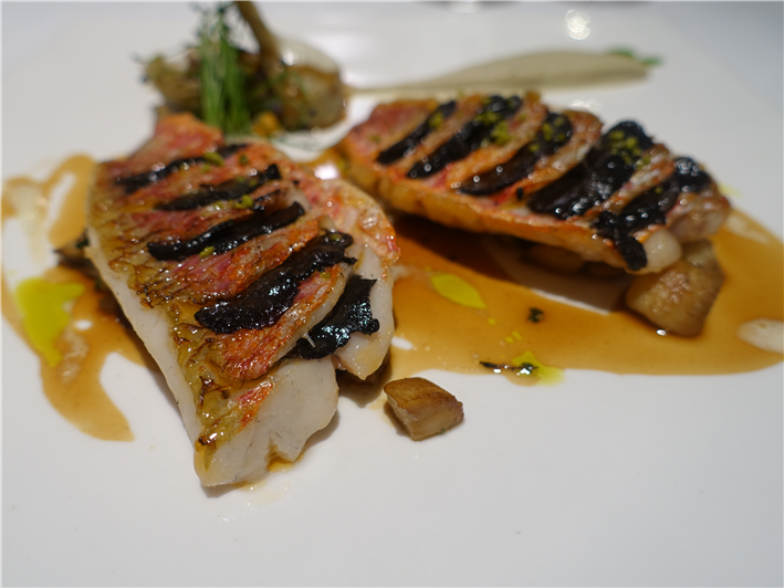 red mullet with truffle